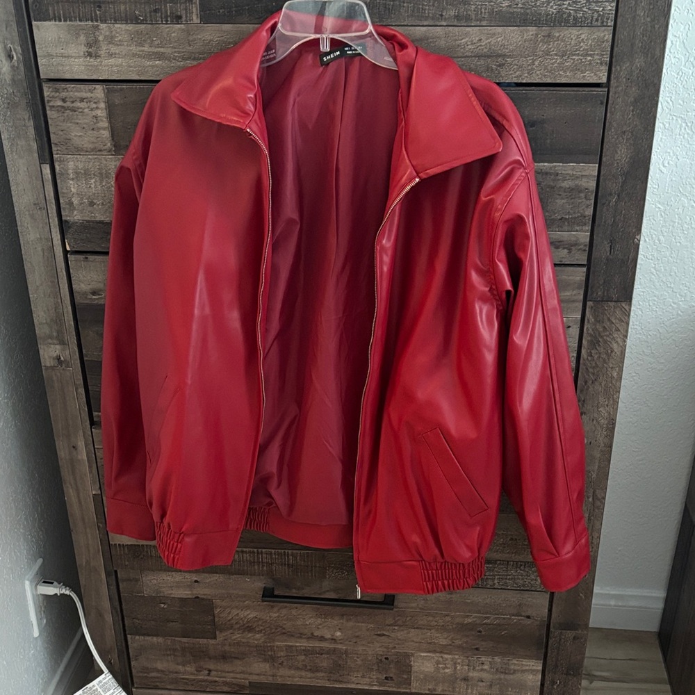 Lark & Ro Red Men's Bomber Jacket